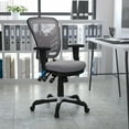 thumbnail image 1 of Flash Furniture Mid-Back Gray Mesh Multifunction Executive Swivel Ergonomic Office Chair with Adjustable Arms, 1 of 12
