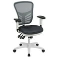 thumbnail image 1 of Flash Furniture Nicholas Mid-Back Dark Gray Mesh Multifunction Executive Swivel Ergonomic Office Chair with Adjustable Arms and White Frame, 1 of 16