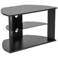 thumbnail image 1 of Flash Furniture Northfield Black Finish TV Stand with Glass Shelves, 1 of 5