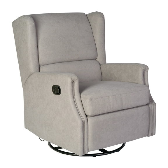 Flash Furniture Omma Fabric Swivel Glider Rocker Recliner Light Gray (CYRAC537LTGRY)