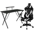 thumbnail image 1 of Flash Furniture Optis Black Gaming Desk and Black Reclining Gaming Chair Set with Cup Holder, Headphone Hook, and Monitor/Smartphone Stand, 1 of 12