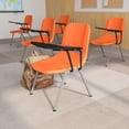 thumbnail image 1 of Flash Furniture Orange Ergonomic Shell Chair with Left Handed Flip-Up Tablet Arm, 1 of 13