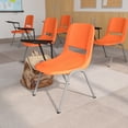 thumbnail image 1 of Flash Furniture Orange Ergonomic Shell Chair with Right Handed Flip-Up Tablet Arm, 1 of 13