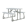 thumbnail image 1 of Flash Furniture Easy-Fold White Folding Plastic Kids Outdoor Picnic Table and Benches - Commercial Grade - Seating for 4 Kids, 1 of 3