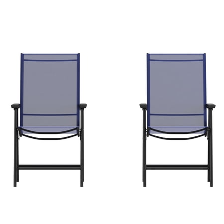 Flash Furniture Paladin Navy Outdoor Folding Patio Sling Chair