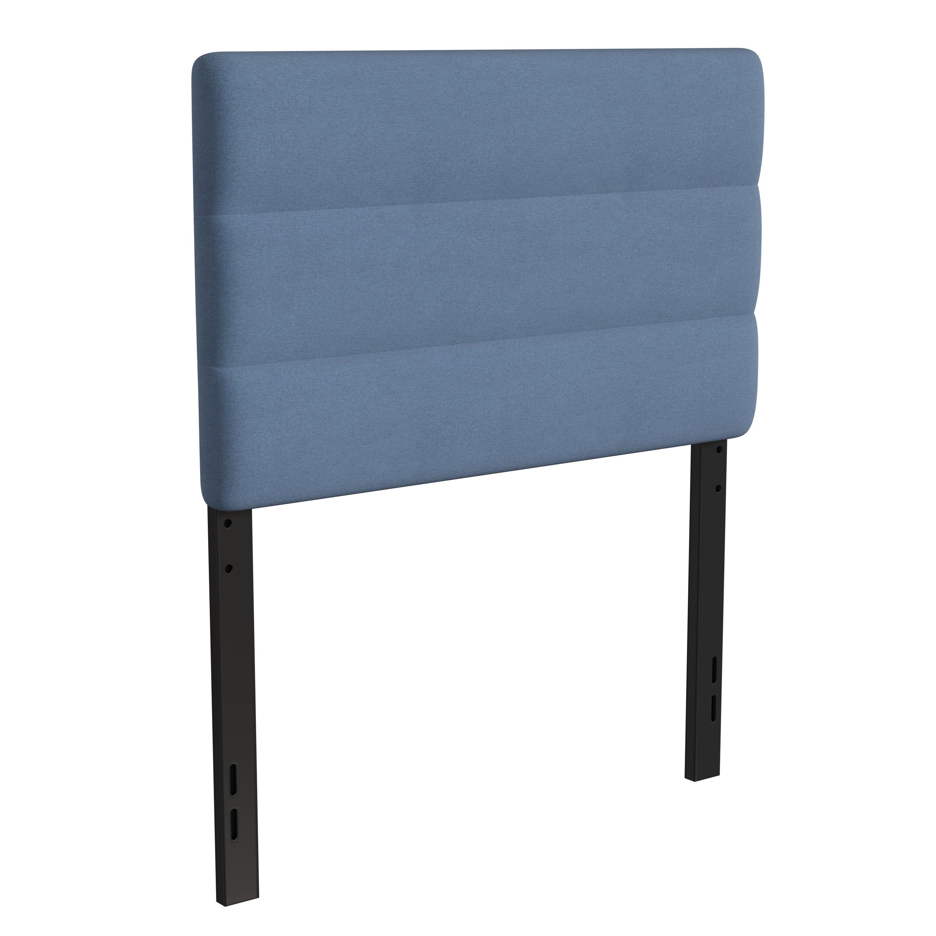 Flash Furniture Paxton Twin Channel Stitched Fabric Upholstered Headboard, Adjustable Height from 44.5" to 57.25" - Blue