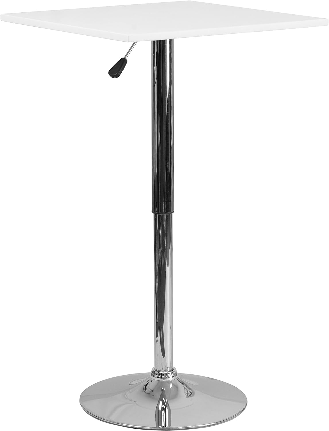 Elevate 23.75'' Square White Wood Adjustable Height Table