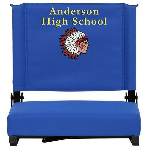 Flash Furniture Personalized Embroidered Game Day Seats by Flash with Ultra-Padded Seat, Blue
