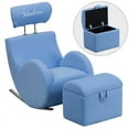 thumbnail image 1 of Flash Furniture Personalized HERCULES Series Light Blue Fabric Rocking Chair with Storage Ottoman [LD-2025-LTBL-TXTEMB-GG], 1 of 2