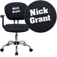 thumbnail image 1 of Flash Furniture Personalized Mid-Back Gray Mesh Swivel Task Office Chair with Chrome Base and Arms, 1 of 2