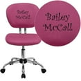 thumbnail image 1 of Flash Furniture Personalized Mid-Back Pink Mesh Padded Swivel Task Office Chair with Chrome Base, 1 of 1