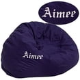 thumbnail image 1 of Flash Furniture Personalized Oversized Solid Navy Blue Bean Bag Chair for Kids and Adults, 1 of 2