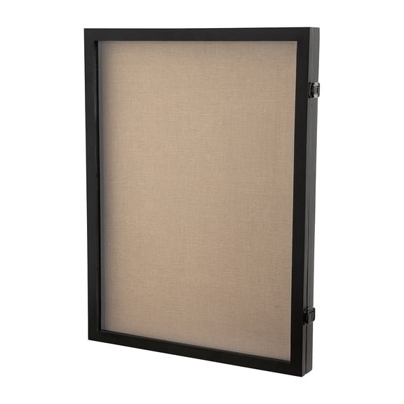Flash Furniture Peyton Solid Pine Shadow Box Display Case 24 x 18 Black (HMHD23M12YBBK)