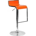 thumbnail image 1 of Flash Furniture Plastic Adjustable Bar Stool in Orange, 1 of 8