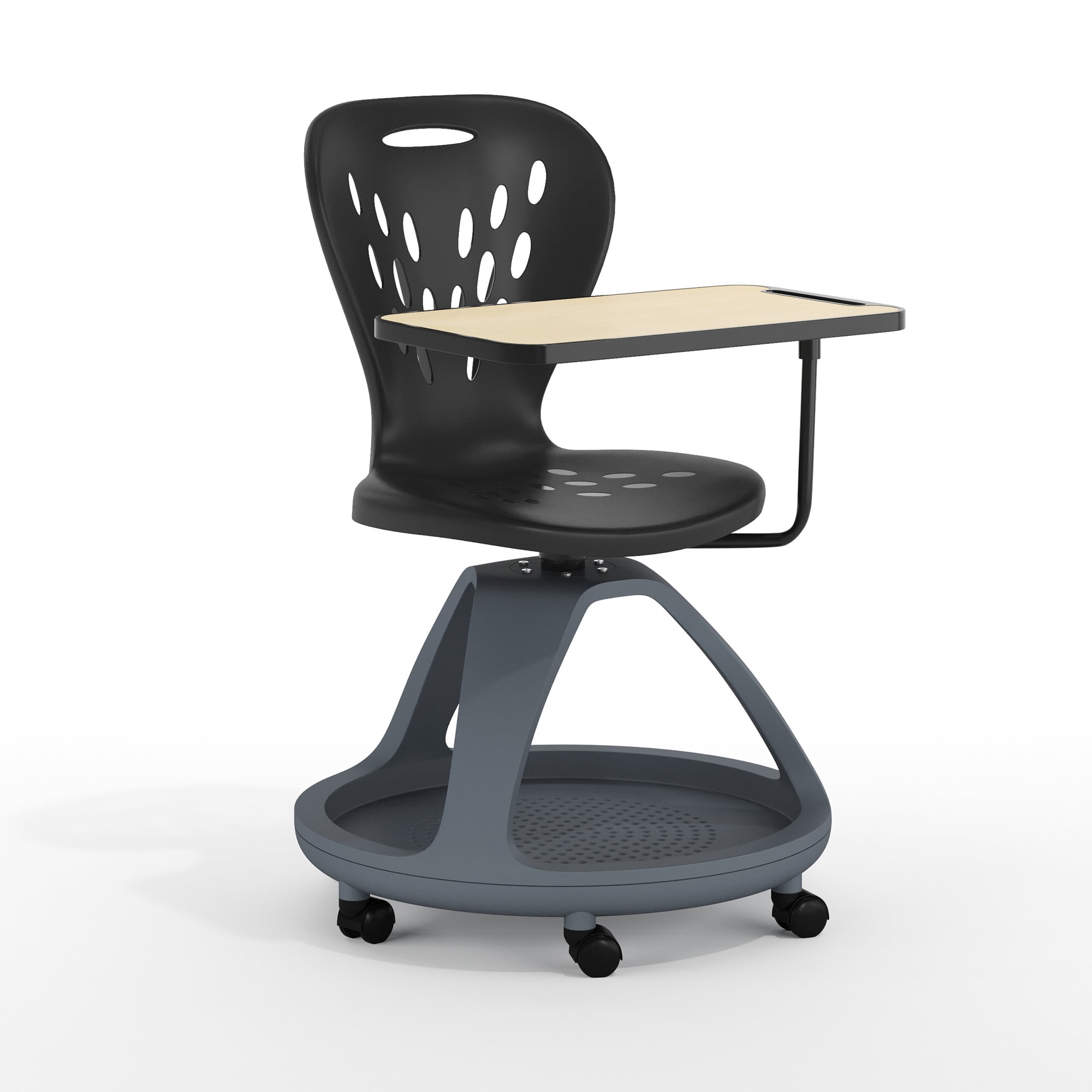 Flash Furniture Plastic Mid Back Desk Chair with Casters 265 lb Black Walmart