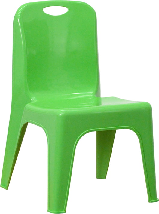 Flash Furniture Plastic Stackable School Chair with Carrying Handle and  11'' Seat Height