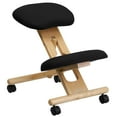 thumbnail image 1 of Flash Furniture Posey Mobile Wooden Kneeling Office Chair for Improved Posture/Pain Relief, Black, 1 of 14