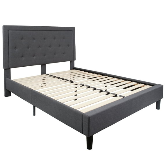 Flash Furniture Queen Platform Bed | Queen Size Platform Bed Frame with Headboard