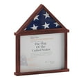 thumbnail image 1 of Flash Furniture Quincy Solid Pine Wood Flag and Certificate Display Case 22.5" x 18.5" Mahogany, 1 of 2