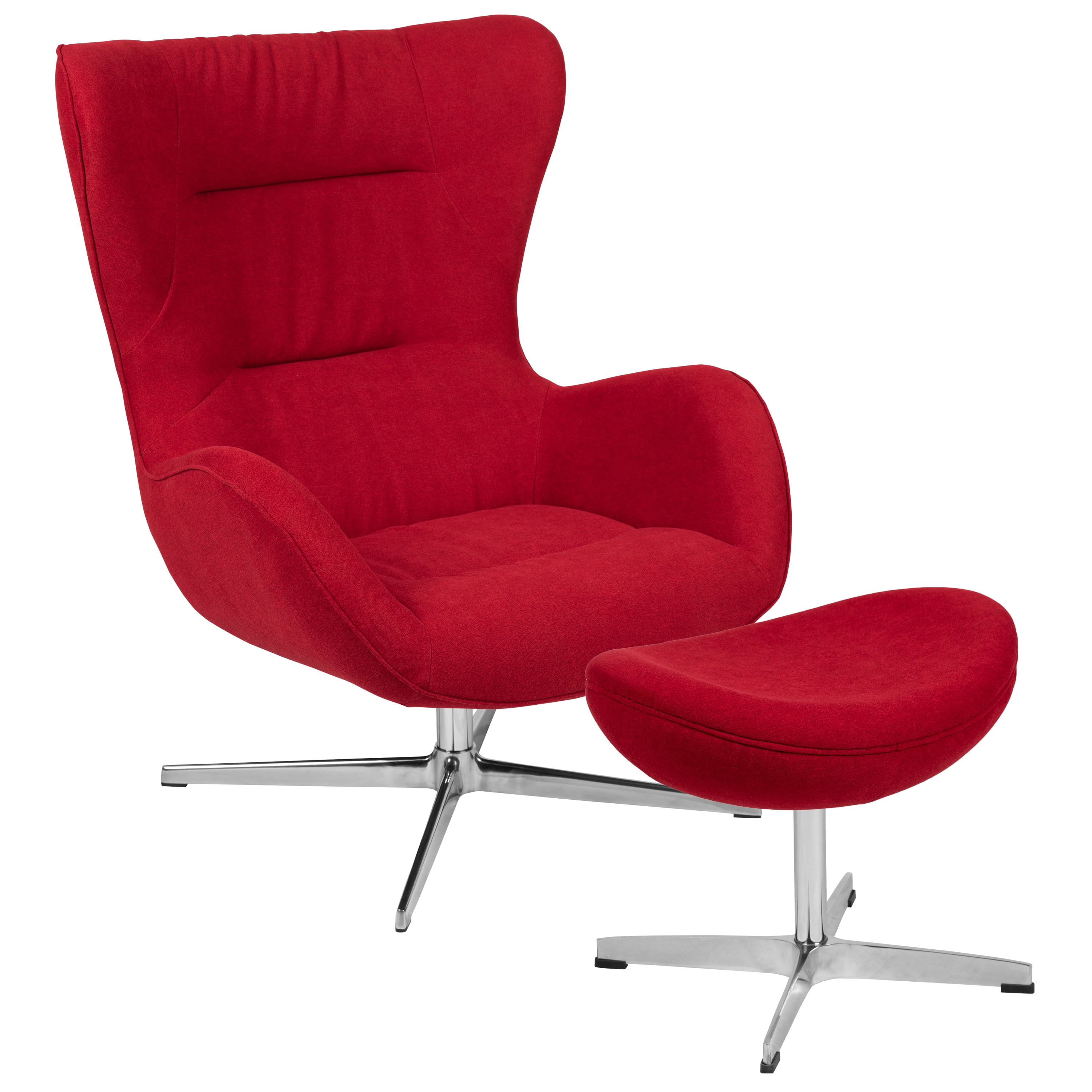 Fabric swivel chair with ottoman deals