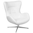 thumbnail image 1 of Flash Furniture Rally White LeatherSoft Swivel Wing Chair, 1 of 11