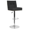 thumbnail image 1 of Flash Furniture Ravello Contemporary Adjustable Height Barstool with Accent Nail Trim in Black Fabric, 1 of 5
