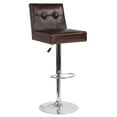 thumbnail image 1 of Flash Furniture Ravello Contemporary Adjustable Height Barstool with Accent Nail Trim in Brown LeatherSoft, 1 of 5