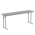 thumbnail image 1 of Flash Furniture Rectangular Plastic Folding Tables, Gray, 1 of 13