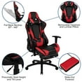 thumbnail image 1 of Flash Furniture Red Gaming Desk and Red/Black Footrest Reclining Gaming Chair Set with Cup Holder and Headphone Hook, 1 of 5