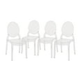 thumbnail image 1 of Flash Furniture Revna Series Ghost Chair, Set of 4, Clear Plastic, 1 of 15