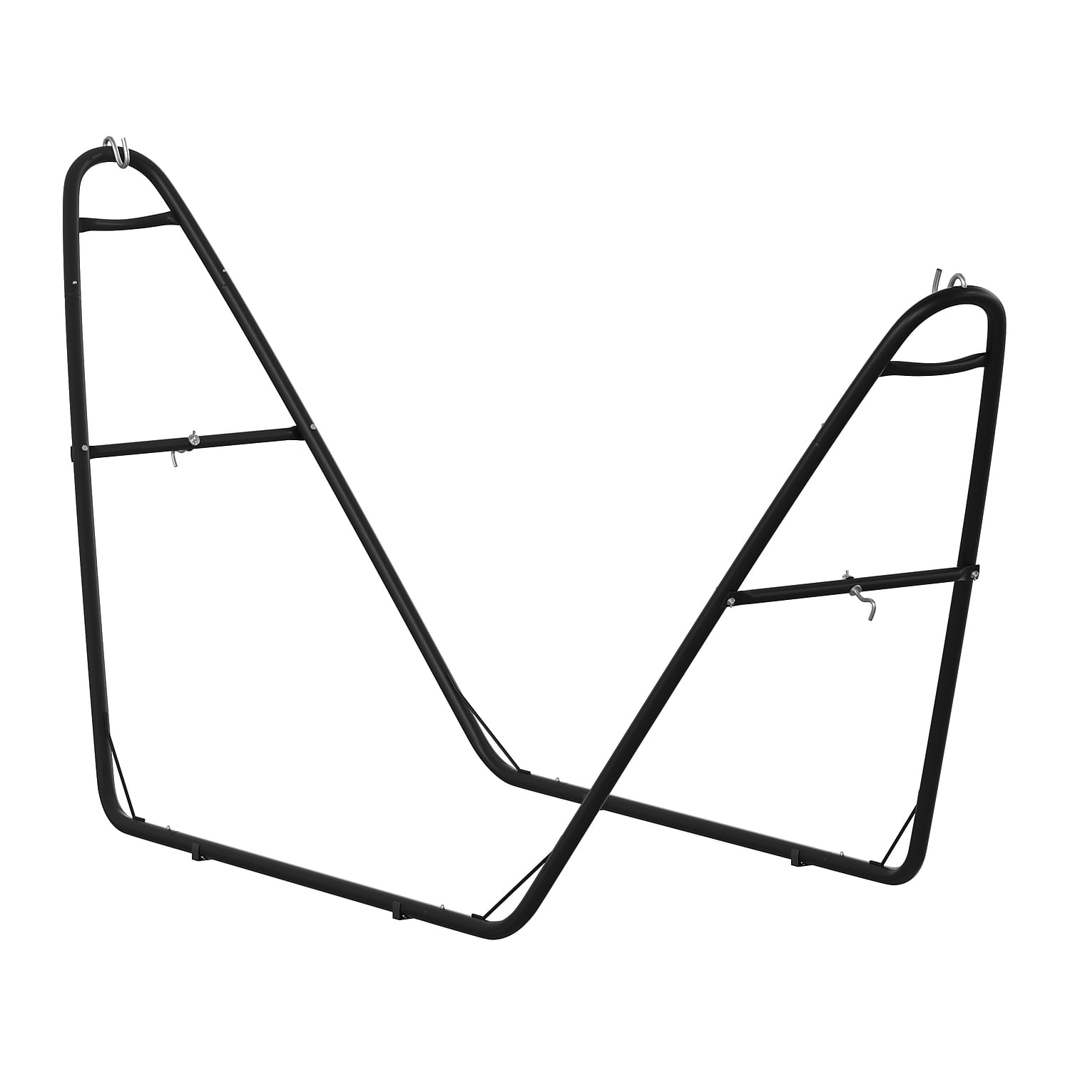 Heavy Duty Black Steel Hammock Stand for 9-14 Feet Hammocks