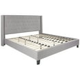 thumbnail image 1 of Flash Furniture Riverdale King Size Tufted Upholstered Platform Bed in Light Gray Fabric, 1 of 9