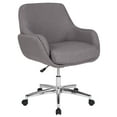 thumbnail image 1 of Flash Furniture Rochelle Home and Office Upholstered Mid-Back Chair in Light Gray Fabric, 1 of 5