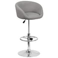 thumbnail image 1 of Flash Furniture Round Adjustable Low Back Bar Stool, Gray, 1 of 13