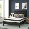 thumbnail image 1 of Flash Furniture Roxbury Full Size Tufted Upholstered Platform Bed in Black Fabric with 10 Inch CertiPUR-US Certified Pocket Spring Mattress, 1 of 11