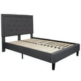 thumbnail image 1 of Flash Furniture Roxbury Full Size Tufted Upholstered Platform Bed in Dark Gray Fabric, 1 of 7