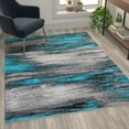 thumbnail image 1 of Flash Furniture Rylan Collection Rectangular Contemporary Turquoise Area Rug, 5' x 7', 1 of 5