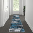 thumbnail image 1 of Flash Furniture Rylan Rectangular Contemporary Grey, Blue Area Rug, 2' x 7', 1 of 6