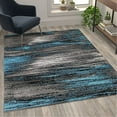 thumbnail image 1 of Flash Furniture Rylan Rectangular Contemporary Grey, Blue Area Rug, 5' x 7', 1 of 5
