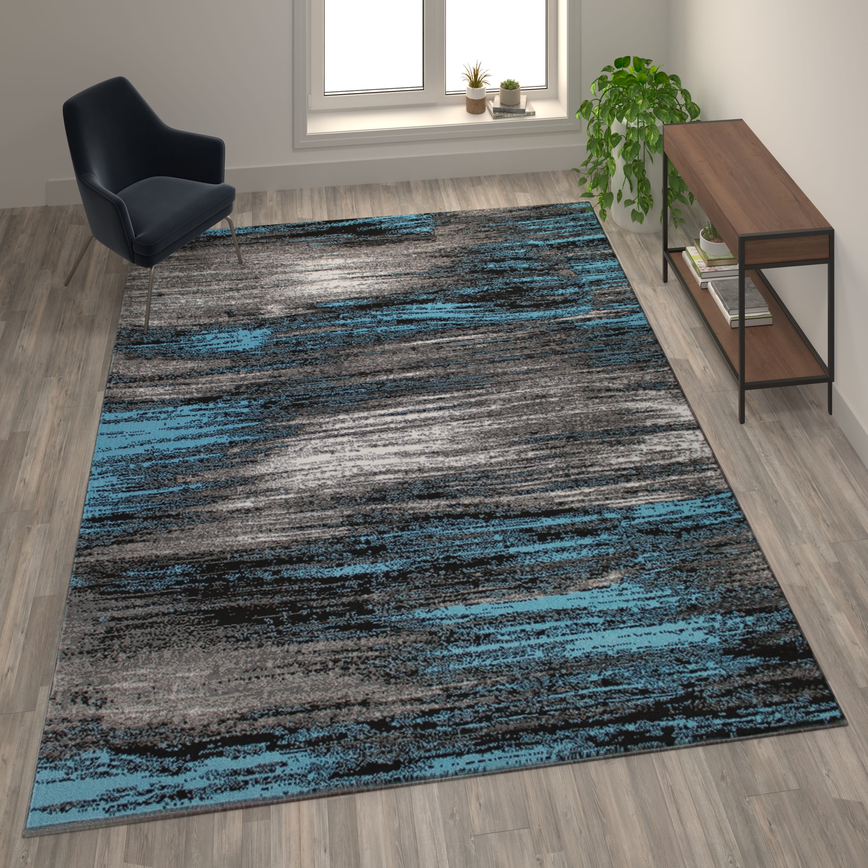 Blue Gray Area Rug