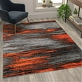 thumbnail image 1 of Flash Furniture Rylan Rectangular Contemporary Grey, Orange Area Rug, 5' x 7', 1 of 5