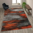 thumbnail image 1 of Flash Furniture Rylan Rectangular Contemporary Grey, Orange Area Rug, 8' x 10', 1 of 5