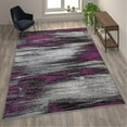 thumbnail image 1 of Flash Furniture Rylan Rectangular Contemporary Purple Area Rug, 8' x 10', 1 of 5