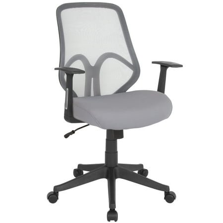 Flash Furniture - Salerno Series High Back Mesh Office Chair with Arms - Light Gray