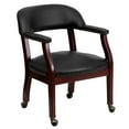 thumbnail image 1 of Flash Furniture Sarah Black Vinyl Luxurious Conference Chair with Accent Nail Trim and Casters, 1 of 12