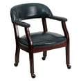 thumbnail image 1 of Flash Furniture Sarah Navy Vinyl Luxurious Conference Chair with Accent Nail Trim and Casters, 1 of 11