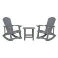 thumbnail image 1 of Flash Furniture Savannah 3-Piece Poly Resin Rocking Patio Chair and Side Table Set, Gray, 1 of 12