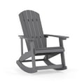 thumbnail image 1 of Flash Furniture Savannah Poly Resin Rocking Adirondack Chair - Light Gray, 1 of 17