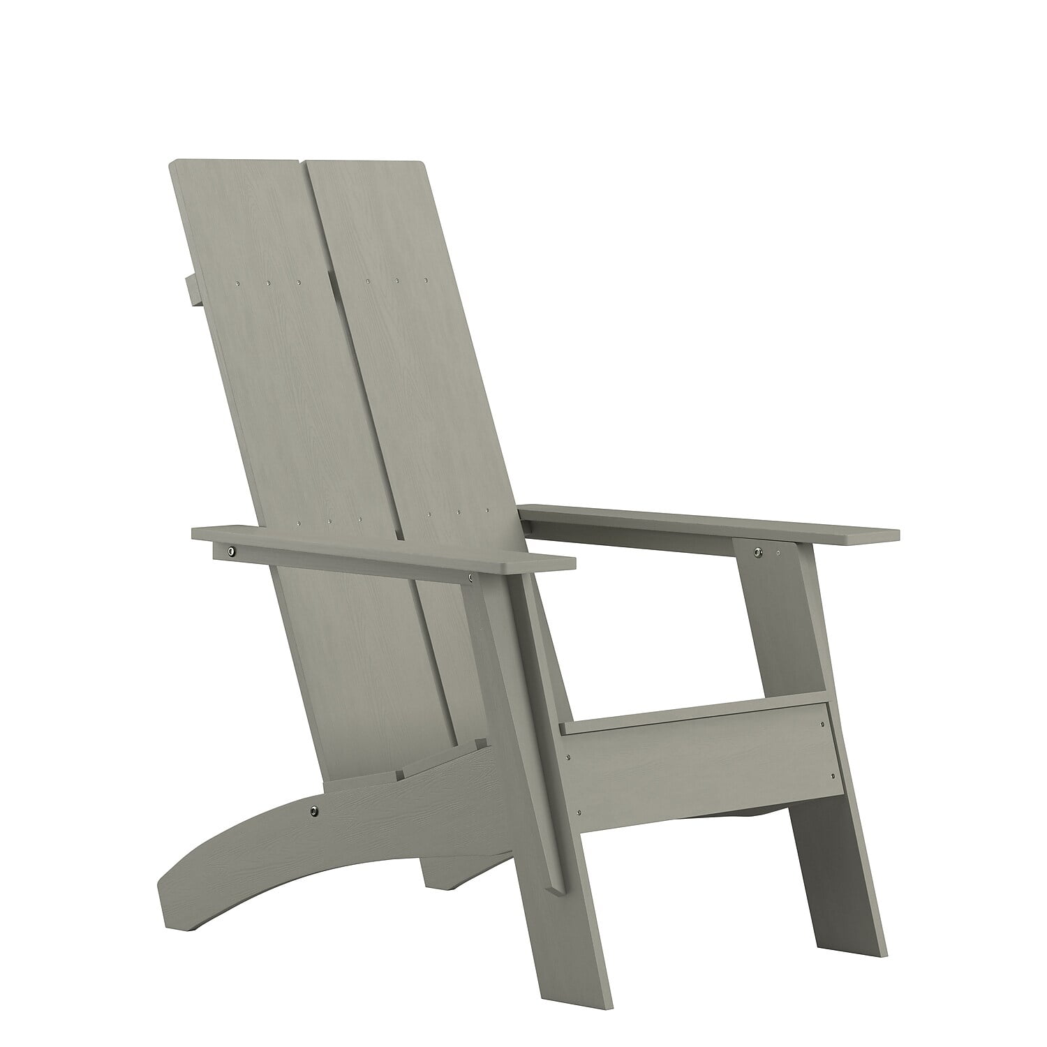 Flash Furniture Sawyer Poly Resin Wood Adirondack Chair - Gray