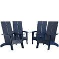 thumbnail image 1 of Flash Furniture Sawyer Poly Resin Wood Adirondack Chair - Navy (Set of 4), 1 of 9